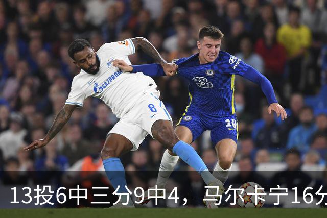 13投6中三分9中4，马尔卡宁16分6板仍难救主
